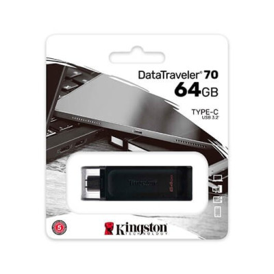 PENDRIVE 64GB USB-C 3.2  KINGSTON DT70 NEGRO