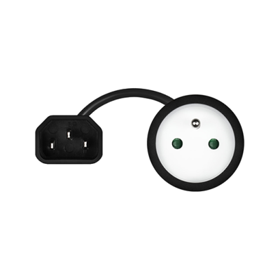 ADAPTADOR DE CORRIENTE SAVIO IEC C14 - CEE 7/5(E)