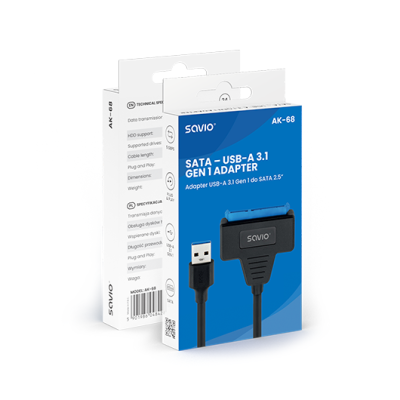 ADAPTADOR SATA - USB(A) 3.1 SAVIO AK-69