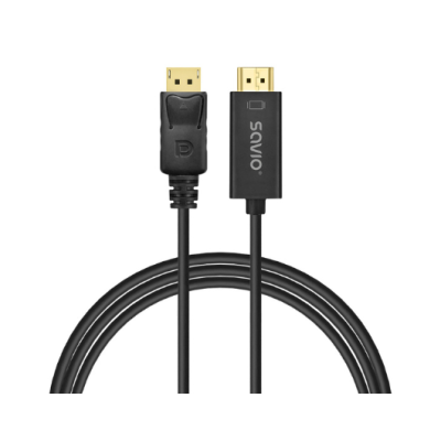 CABLE DISPLAYPORT (M) - HDMI (M) 1.5M SAVIO CL-183