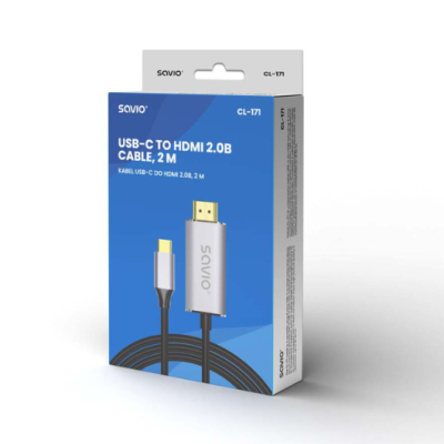 CABLE USB(C) - HDMI 2.0 4K 2M SAVIO CL-171