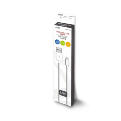 CABLE USB 2.0 - MICRO USB 1M BLANCO SAVIO CL-123