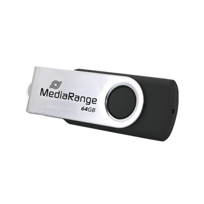 PENDRIVE 64GB USB 2.0 MEDIARANGE SILVER-BLACK