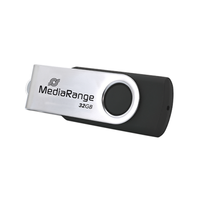 PENDRIVE 32GB USB 2.0 MEDIARANGE SILVER-BLACK