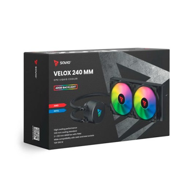 DISIPADOR REF LIQUIDA VELOX 240MM ARGB