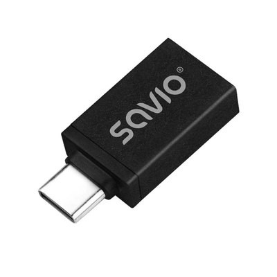 ADAPTADOR SAVIO AK-80 USB-A 3.1 USB-C 3.1 BLACK