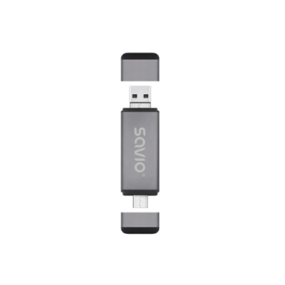 LECTOR TARJETAS SD USB 3 en 1 SAVIO AK-72