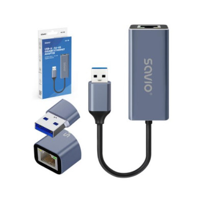 ADAPTADOR SAVIO USB-A A RJ-45 AK-83