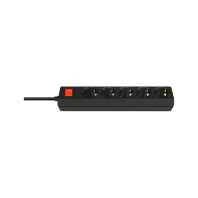 REGLETA DE 5 ENCHUFES SAVIO LZ-15 BLACK