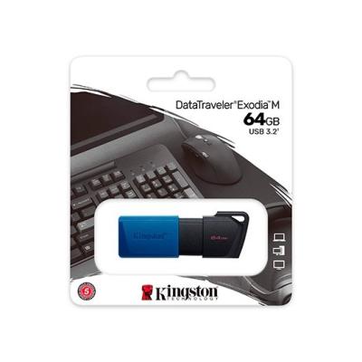 PENDRIVE 64GB USB 3.2 KINGSTON DATATRAVELER EXODIA M