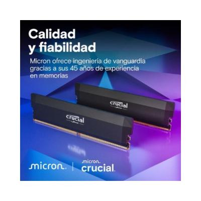 MODULO MEMORIA RAM DDR5 32GB 2X16 6000MHZ CRUCIAL PRO CL36